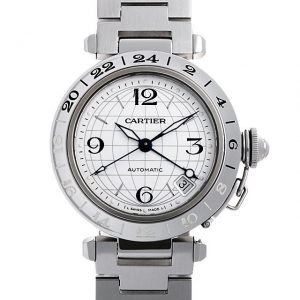カルティエ パシャC GMT メリディアン W31078M7
