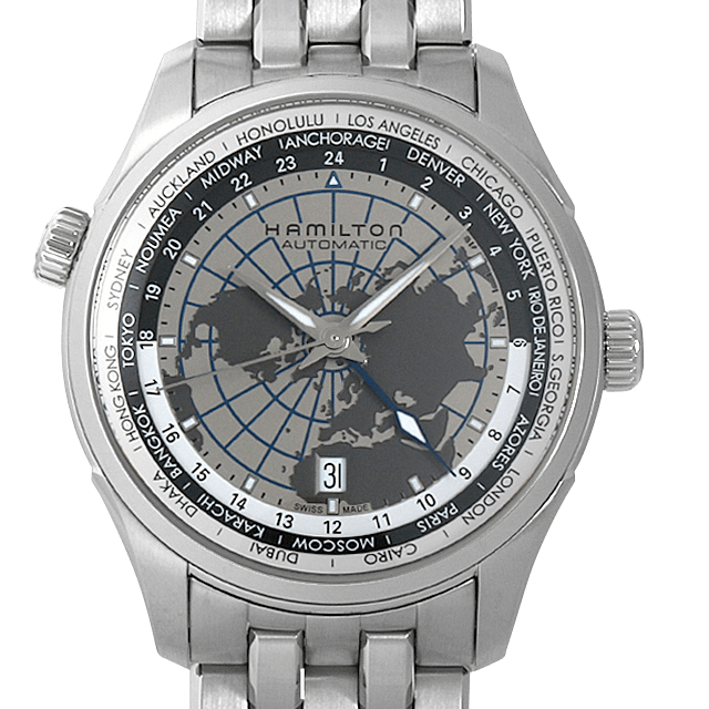 H32605181 ハミルトン ジャズマスター GMT オート グレー/Gray